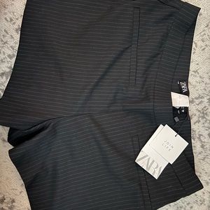 Zara never worn pin stripe black shorts